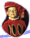 Bronson in theatre costume ("Welcome Back", Series 4)